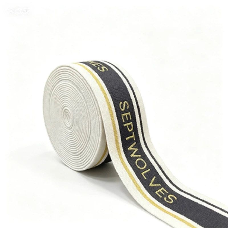 Lettered Jacquard Elastic Band